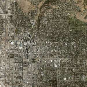 IKONOS 4 m color image of Downtown Salt Lake City.