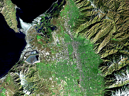 Landsat-5 TM subscene of Salt Lake City.