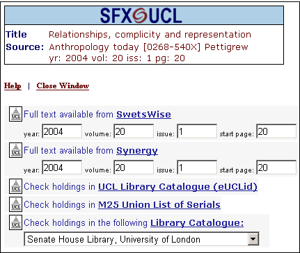 Image: SFX example page