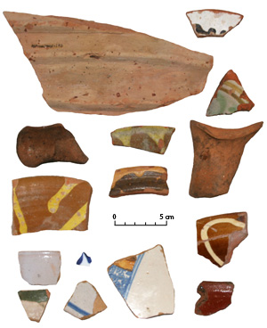 Fragments of 19th to early 20th century pottery