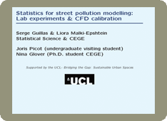 Statistics for street pollution modelling