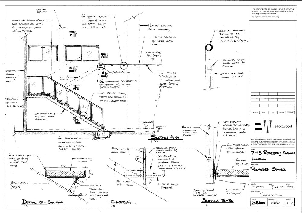 Henry Murray Elliot Wood Proposed Steel Stairs