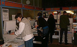 Photograph of the new photocopiers in use