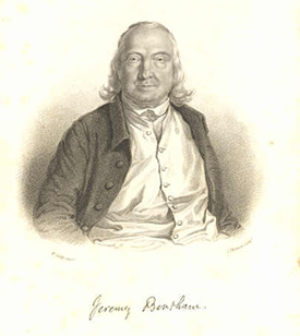 Engraving of Jeremy Bentham