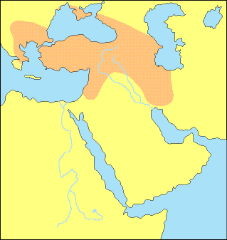 map of the Near East, the occurence of Wild einkorn