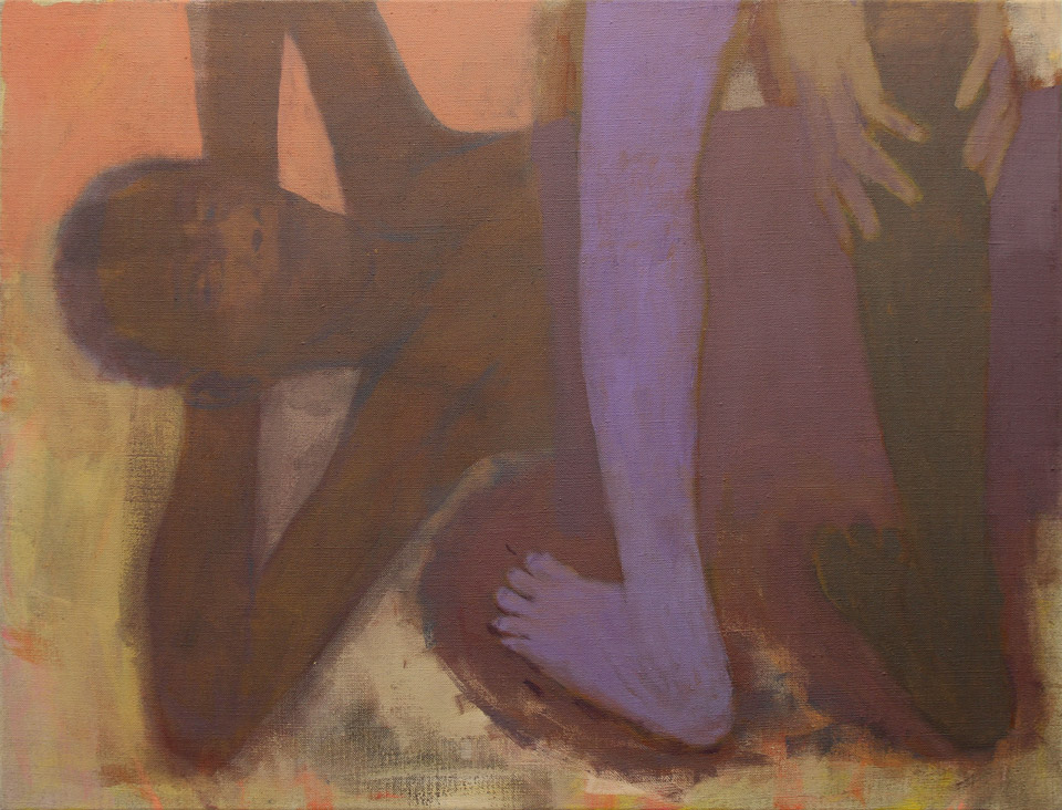 <p>Dead Ethiopian (2), 2012, acrylic on flax, 70 x 110 cm</p>