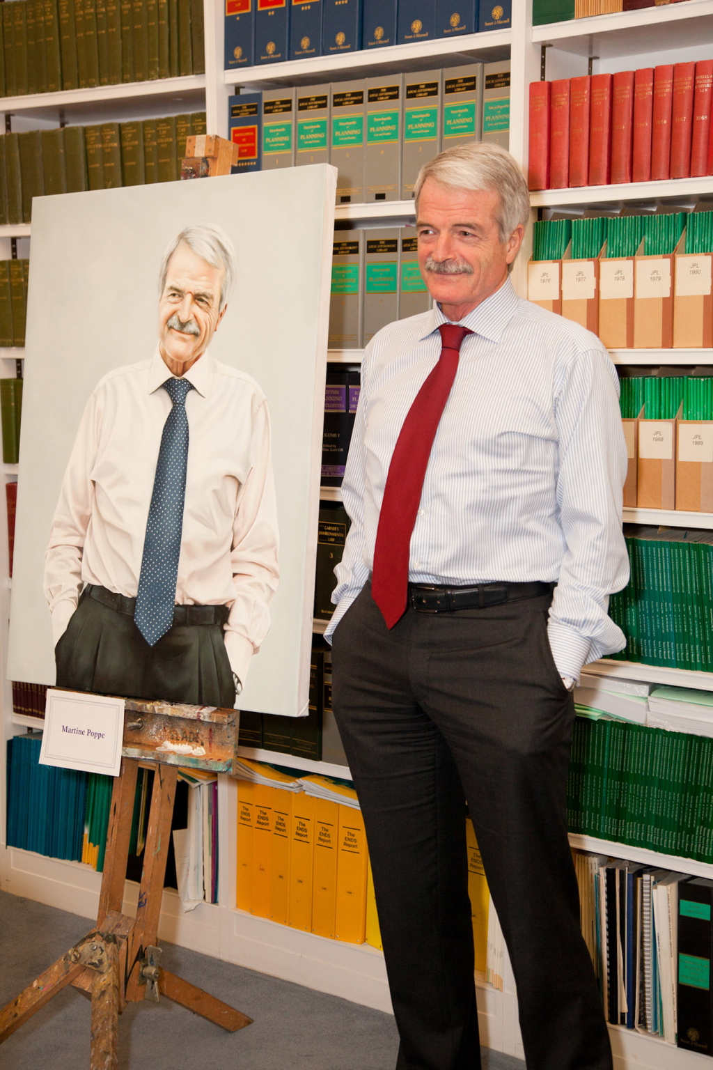 Professor Malcolm Grant with Martine Poppe's winning portrait