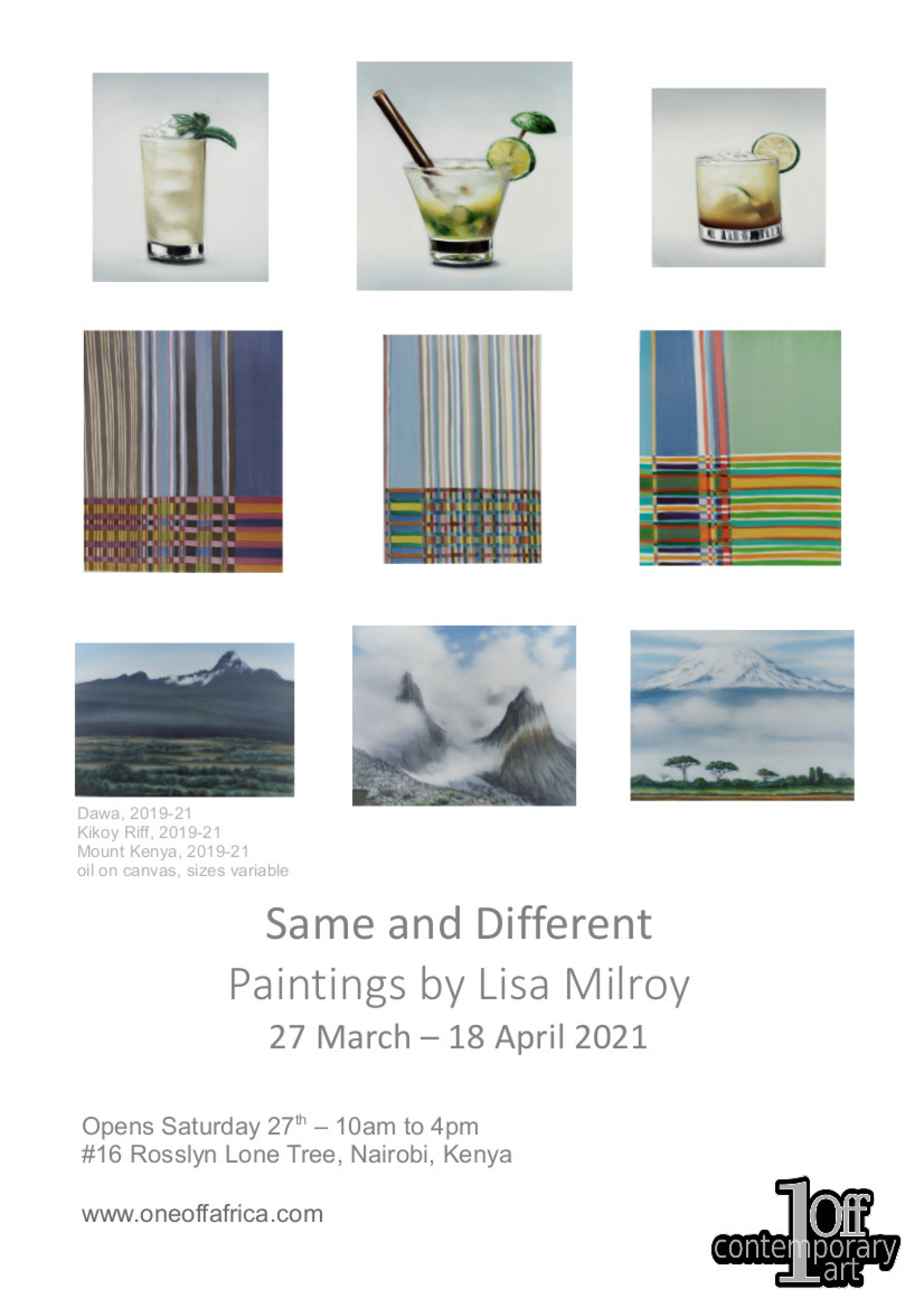 Same and Different flyer - One Off Contemporary Art Gallery
