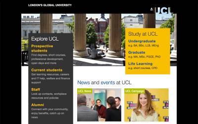 UCL Homepage screenshot
