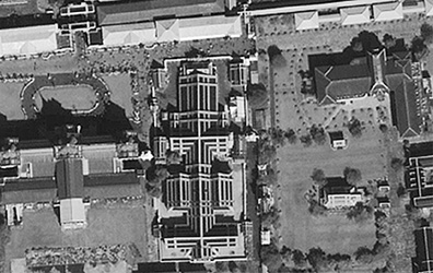 QuickBird image of the Royal Palace Compound in Bangkok, Thailand.