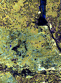 ASAR image of the Volga River.