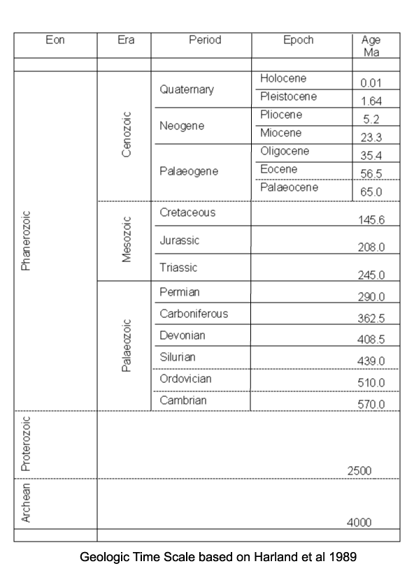 Fossil Classification Chart