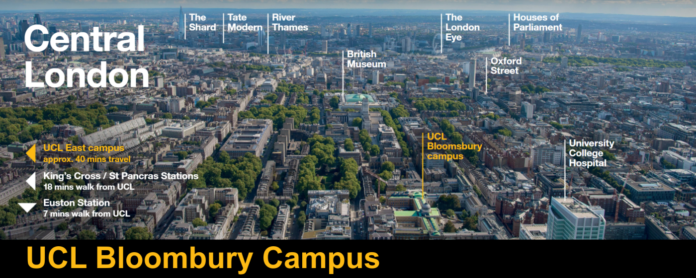 UCL Bloomsbury Campus and surroundings - drone view
