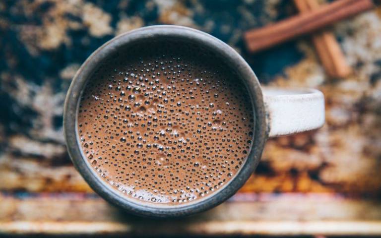 A hot cup of cocoa