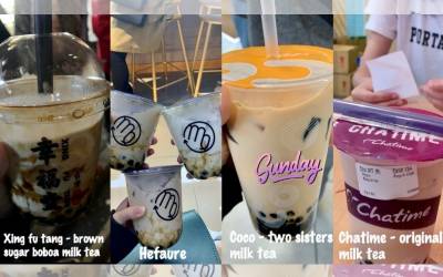 A selection from bubble tea shops in China Town