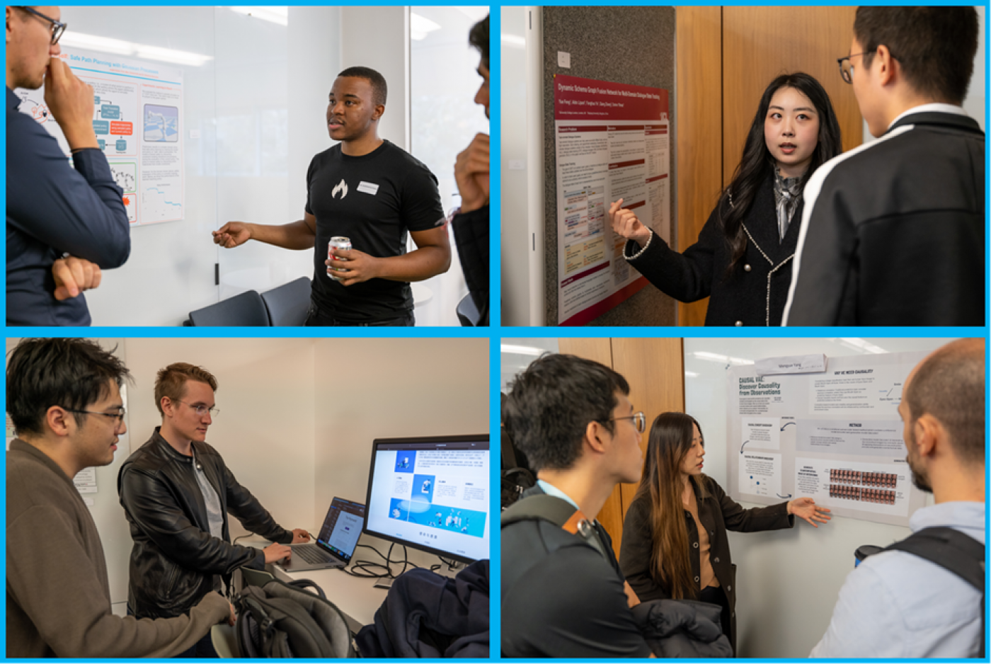 Image of our students presenting their posters and demonstrations
