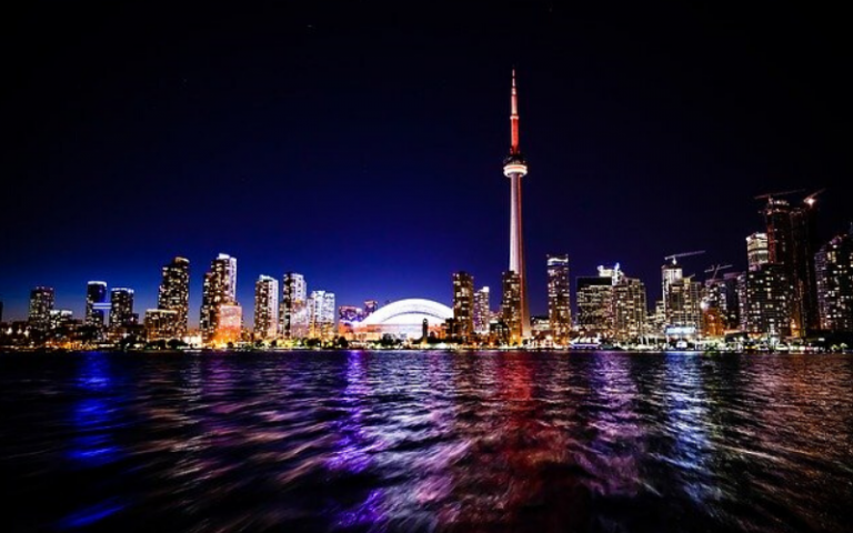 Toronto harbour night sky