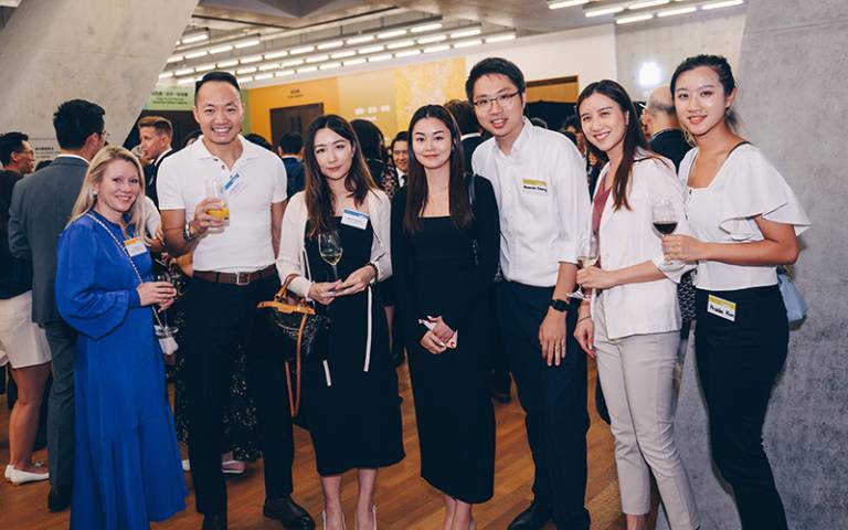 Alumni attending an event at the M+ in Hong Kong