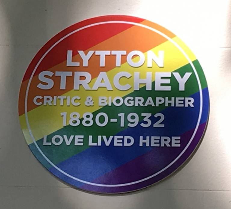Lytton Strachey's plaque - 51 Gordon Square