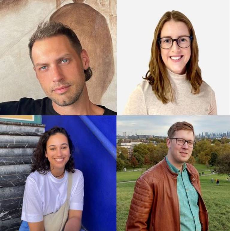 UCL Americas Masters dissertation prize winners: from left to right, clockwise: Thomas Robinson, Gretchen Cloutier, Andrej Sevo, Amelia Hart