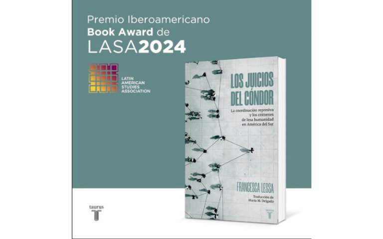 Promotional image announcing Los Juicios Del Condor as the winner of the Premio Iberoamericano book award 2024