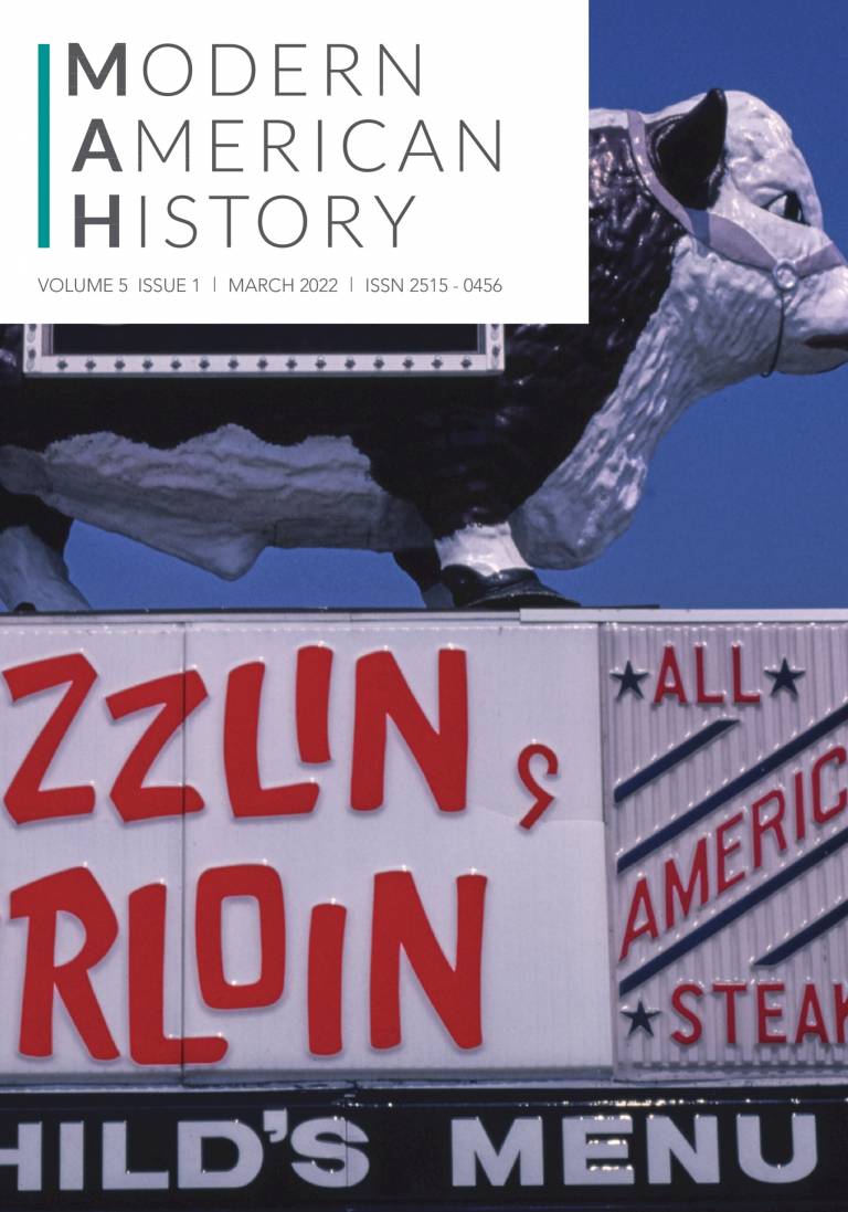 Modern American History - vol 5 issue 1 cover