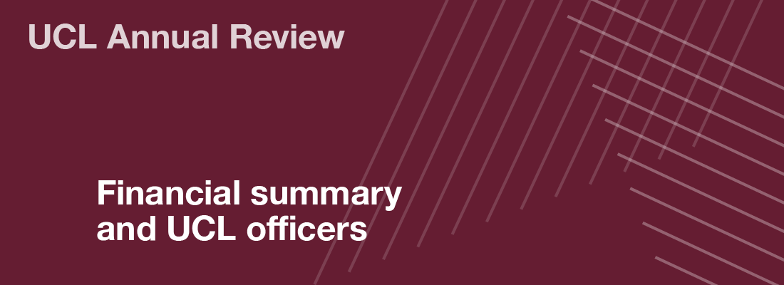 Graphic: Financial Summary and UCL Officers