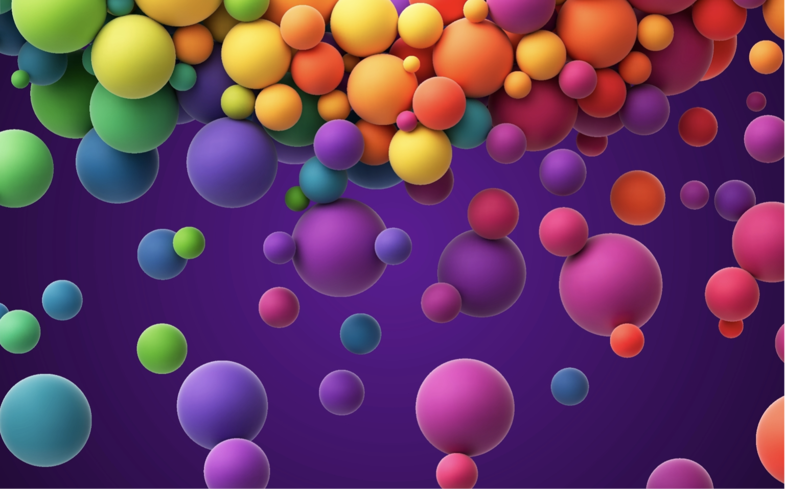 Balloons in purple space 3