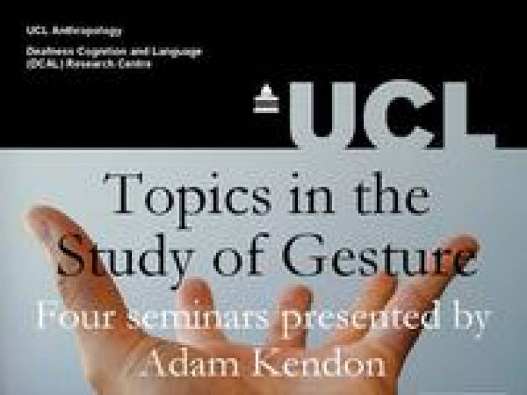 Adam Kendon Gesture Seminars