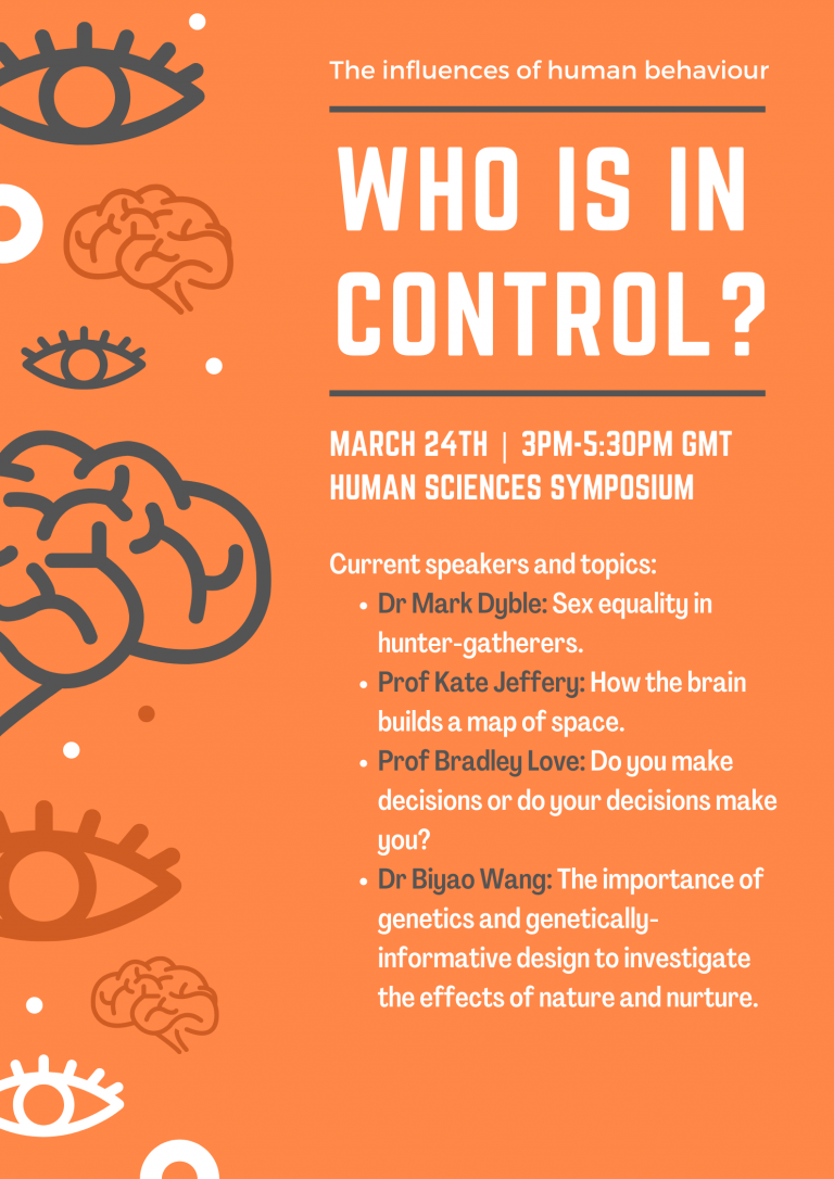 Who is in control? Human Sciences 2021 Symposium