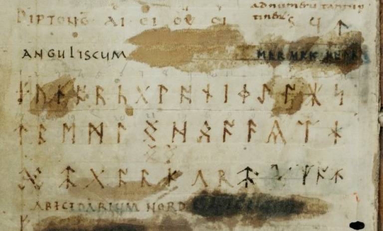 Runes in a manuscript.