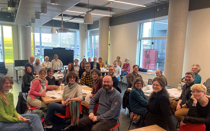 Members of UCL Institute of Archaeology and ASE staff at UCL East in March 2024