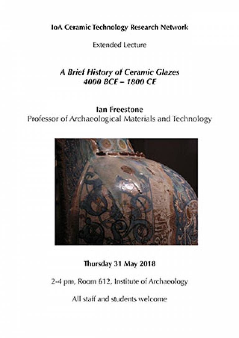 A Brief History of Ceramic Glazes, 4000 BCE – 1800 CE (extended lecture)