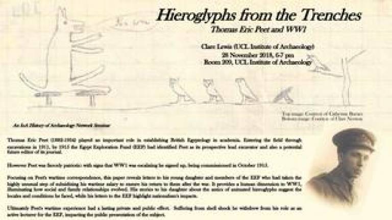 Hieroglyphs from the Trenches: Thomas Eric Peet and WW1