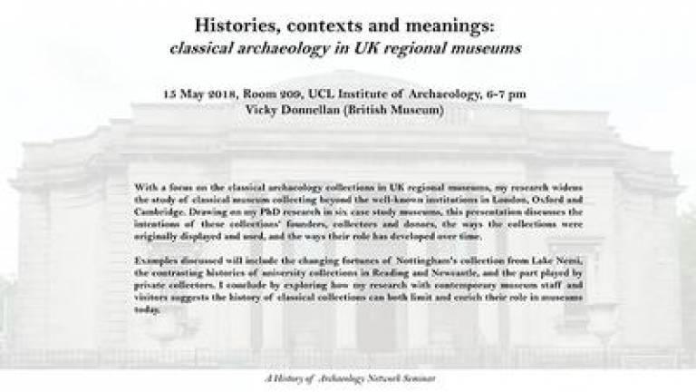 Histories, contexts and meanings: classical archaeology in UK regional museums