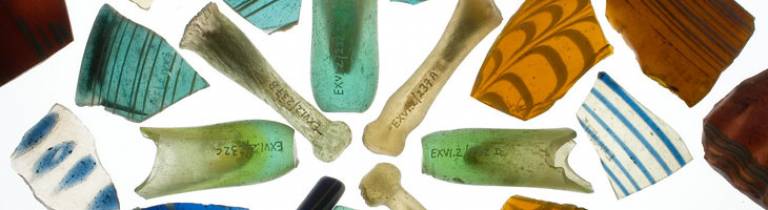 Coloured glass from the Petrie Palestinian Collection (Image courtesy of UCL Media Services - University College London)