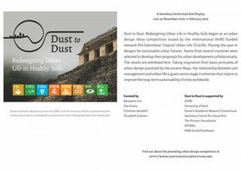 Dust to Dust: Redesigning Urban Life in Healthy Soils (exhibition flyer)
