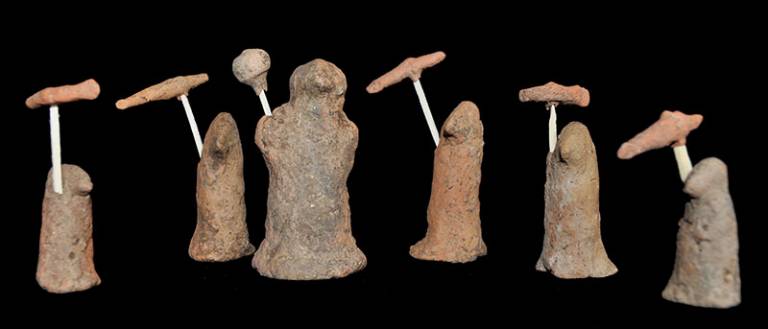 Early metallurgy in the Balkans, a selection of the Vinča culture figurines (Image copyright: Adam Crnobrnja, National Museum in Belgrade)