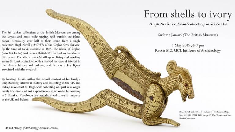 From shells to ivory: Hugh Nevill's colonial collecting in Sri Lanka