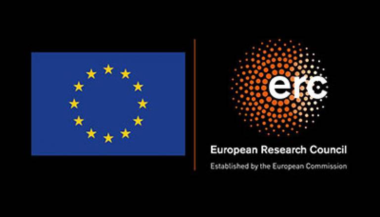 ERC logo with EU flag (black background)