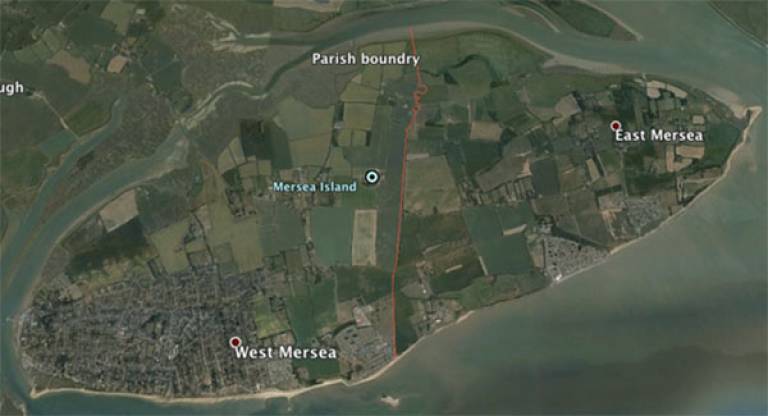 Map of Mersea Island (Image courtesy of Andrew Reynolds/Oliver Hutchinson)