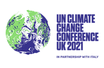 The official logo of the 26th UN Climate Change Conference of the Parties (COP26), 2021 (Wikimedia Commons: Contains public sector information licensed under the Open Government Licence v3.0.)