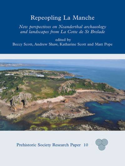 Bookcover with blue background and white text with a central image of an island/coastal landscape 