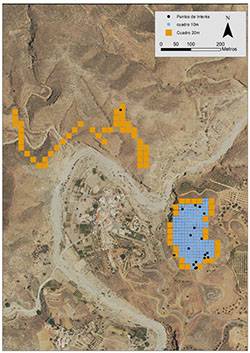 Figure 7: Surveyed areas in Lugarico Viejo Area