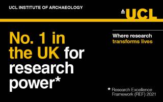 REF2021 infographic, UCL Institute of Archaeology is 1st for research power