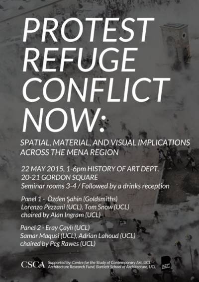 PROTEST//REFUGE//CONFLICT NOW: Spatial, material, and visual implications across the MENA region