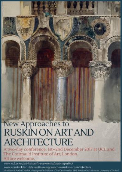 New Approaches to Ruskin on Art and Architecture, poster