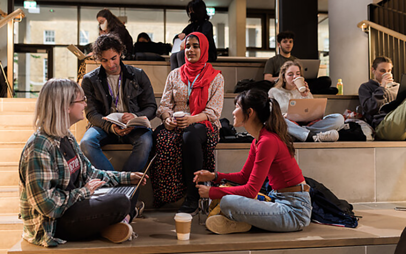 students in the student centre
