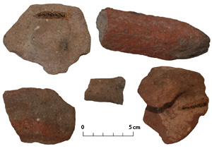 Fragments of Middle Byzantine to early Venetian pottery