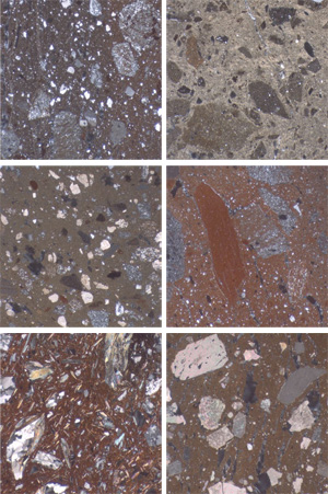 Thin sections of ASP pottery